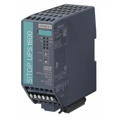 This Siemens standby UPS provides 336 VA backup power for industrial equipment requiring a stable 24 V DC supply. It accepts 24 V DC input and delivers 24 V DC output, suitable for automation, control panels, and process instrumentation to maintain operation during mains interruptions.