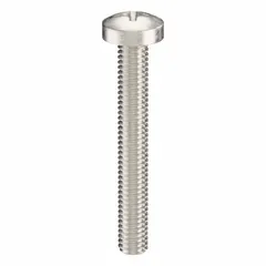 M4x0.70 thread, 30 mm length, 18-8 stainless steel with plain finish. Pan head with #2 Phillips drive. Used in industrial assembly for fastening components into tapped holes or with nuts, suitable for electrical enclosures, machinery guards, and general equipment fabrication. 100 pieces per pack.