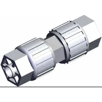 SMC High Purity Tube Fitting: 1/4 in OD x 1/4 in OD Size, Compression x Compression, PFA (MPN LQ3U2A)