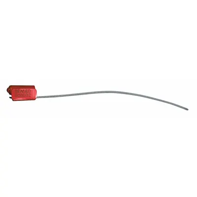 TYDENBROOKS Cable Seals: Orange, Zinc, 12 in Cable Lg, 3/32 in Cable Dia, Sequential - Adjustable-Length Cable Seals