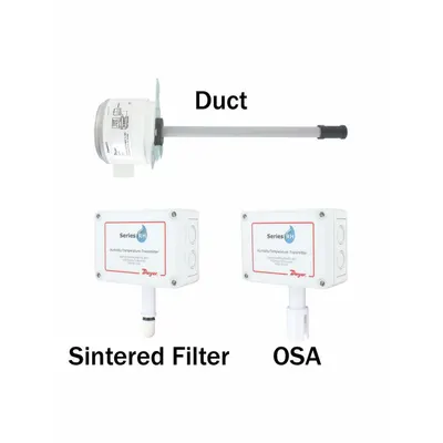Dwyer Temp/Humidity Transmitter: 4 to 20 mA, 158°F Op Temp - Max, 32°F Op Temp - Min - Duct-Mount Temperature & Humidity Transmitters