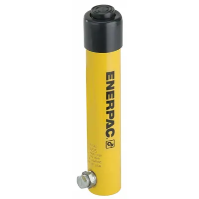 ENERPAC Hydraulic Ram: 5 ton Nominal Capacity, 5 in Nominal Stroke Lg, 8.5 in Retracted Ht - Solid Plunger Workholding Rams