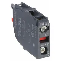 SCHNEIDER Contact Block: 22 mm Panel Mounting Size, 2NC, Momentary, ZB4/ZB5 Series (MPN ZBE204)