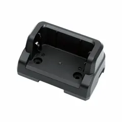 Charging cradle for ICOM F200 series radios. Charges a single radio. Operates on 5 V DC input. Used in professional two-way radio communication setups.
