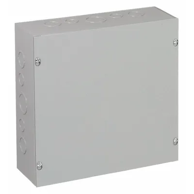 HOFFMAN Enclosure: Steel, 12 in x 10 in x 4 in, NEMA 1, Solid Cover, Screw On, Included - Steel Indoor Enclosures with Screw-On Covers