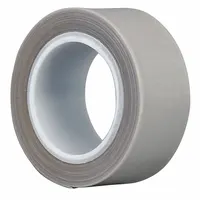 TAPECASE Film Tape: 2 in Wd, 5 yd Lg, 6.5 mil Thick, Silicone, Polytetrafluoroethylene Film, Gray