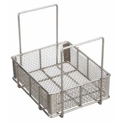 MARLIN STEEL WIRE PRODUCTS Parts Washer Basket: Rectangular, Stainless Steel, Silver - Rectangular Parts Washer Baskets