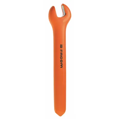 FACOM Open End Wrench: Alloy Steel, Insulated, 10 mm Head Size, 5 1/8 in Overall Lg - Metric, Single End, Open End Wrenches