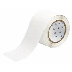 This precut label roll provides destructible tamper evidence for asset security. When removed, the label fractures to indicate tampering. Each label measures 1/4 in x 3/4 in with a 1/4 in core, white matte finish. Compatible with BBP81 printer series. Suitable for warranty seals, inspection tags, and access-control labeling.