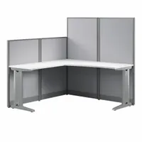 BUSH BUSINESS FURNITURE Modular Cubicle Workstation: 63 in Overall Ht, 64 in Overall Wd, White (MPN WC36194-03K)