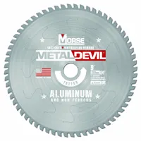 MORSE Circular Saw Blade: 9 in Blade Dia., 64 Teeth, 0.08 in Cut Wd, 1 in Arbor Size, Carbide (MPN 102759-WWG)