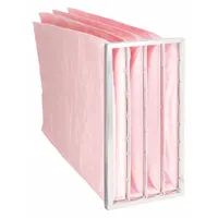 Pocket Air Filter: 24 in x 12 in x 29 in, MERV 13, Pink, Synthetic, 4 Pockets