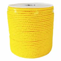 ALL GEAR General Purpose Utility Rope: Twisted, 1/4 in Dia, 1,130 lb Working Load Limit, Yellow (MPN AG3STPP14600)