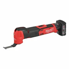 This cordless oscillating tool kit operates on the M12™ platform and features a brushless motor for efficient performance. It includes a 4.0 Ah battery and is suited for cutting, sanding, scraping, and grinding in confined spaces. Common applications include construction, plumbing, electrical, and HVAC work.