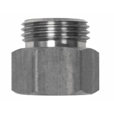 SANI-LAV Hose Adapter: Stainless Steel, Stainless, 1 1/8 in Overall Lg - Faucet Sprayer Hose Adapters