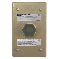 Hazardous location photocell rated for 208-277V AC, with a length of 4 1/16 inches. Designed for automatic dusk-to-dawn lighting control in classified areas such as oil refineries, chemical plants, and grain handling facilities