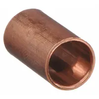 Wrot copper tube fitting coupling with cup x cup ends and a dimple center stop for proper insertion depth. Joins two copper tubes of the same size in a straight line for sweat/solder connections. Suitable for use in plumbing, HVAC, and industrial piping systems
