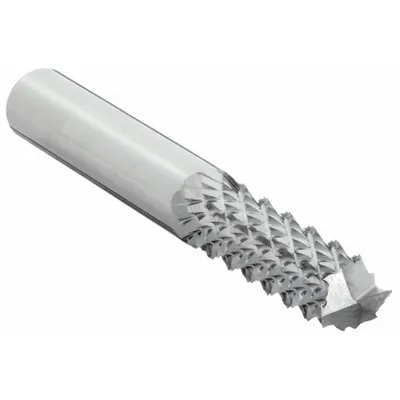 MICRO 100 Solid Router Bit: Diamond Cut, End Mill, 1/4" Cut Dia, 1" LOC (MPN RDC-80) - Diamond-Pattern Router Bits for Composites
