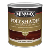 MINWAX Wood Stain: Wood Stain and Sealer, Interior, Oil, 1 qt Container Size, Wood, Satin, Minwax (MPN 61380444)