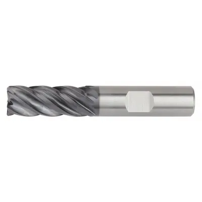 WIDIA HANITA Square End Mill: Carbide, AlTiN Coated, 5 Flute, 5/16" Mill Dia, 3/4" LOC - Fast-Cutting Carbide Square End Mills for Steel & Cast Iron