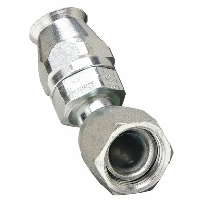 AEROQUIP Hydraulic Hose Fitting: -5 For Hose Dash Size, 1/2 in x 5/16 in Fitting Size - Brass/Steel Reusable Hydraulic Hose Fittings