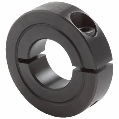 CLIMAX METAL PRODUCTS Shaft Collar: 1-Piece, Inch, Round, Clamp-On, 1/2 in Bore Dia - Steel Recessed-Screw Shaft Collars