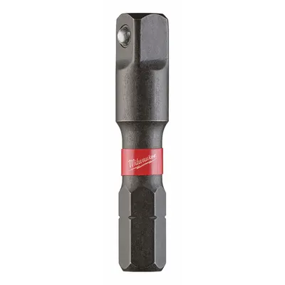 MILWAUKEE Hex Drive Socket Adapter: 1/4 in Input Drive Size, Black Oxide - 1/4" Male Hex Drive Impact Socket Adapters
