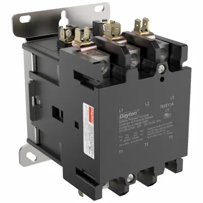 Dayton Definite Purpose Magnetic Contactor: 3 Poles, 208-240V AC, 75 A - Non-Reversing Definite Purpose Contactors