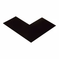 Floor Marking Shape: L, Solid, Black, No Legend, 3 in x 6 in, 50 mil Tape Thick, Mighty Line, 100 PK (MPN Angle3Blk)