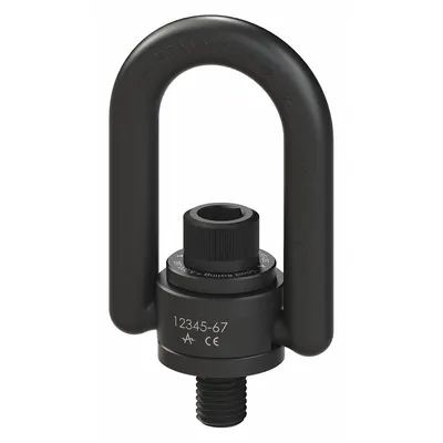 ADB HOIST RINGS Hoist Ring: Pivot/Swivel, Black Oxide-Coated Steel, M48-5.00 - High-Strength Forged Pivot & Rotate Hoist RIngs