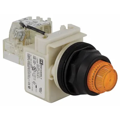 SCHNEIDER Pilot Light: 30 mm Panel Mounting Size, Amber, LED - LED Pilot-Lights