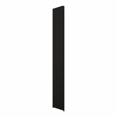 HADRIAN Pilaster: Stainless Steel, Powder-Coated, Black, 82 in Ht, 7 in Wd - Pilasters for Bathroom Partitions