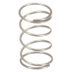 Replacement spring for the cage on/off mechanism in HOBART H600 food mixers. This component controls engagement and disengagement of the mixing cage during operation. Suitable for commercial kitchen environments.