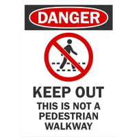 This aluminum sign indicates a dead-end or no-through road for traffic management. Made from 0.040 in thick non-reflective aluminum, it is suitable for indoor or low-light areas where reflectivity is not required. Nominal size is 10 in x 14 in
