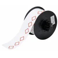 Pre-Cut Label Stock Roll: No Legend, Red GHS/CLP 3B Diamonds, 2 11/64 in x 3 11/32 in, 2 11/64 in (MPN B30-260-7569-CLP3B)