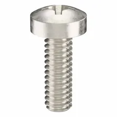 Pan head machine screw with M2x0.40 thread, 6 mm length, made from 316 stainless steel with a plain finish. Features a #1 Phillips drive. Supplied in a pack of 100. Suitable for general fastening applications where corrosion resistance is required.
