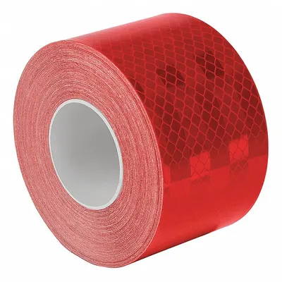 3M Reflective Tape: Buses/Construction/Emergency Vehicles/Rail, Red, 2 in Wd - Vehicle Reflective Tapes