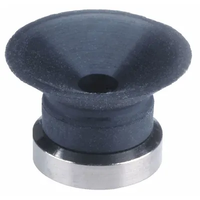 SMC Vacuum Pad: Flat, w/o Adapter, 16 mm Pad Dia, NBR, Black, 50A - Flat Type Automotive & Industrial Vacuum Pads