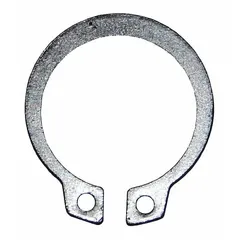 This external retaining ring is a replacement component for Dayton air chain hoists. It is used to secure parts on a shaft or inside a bore during hoist maintenance and repair. The ring helps maintain proper assembly and safe operation in lifting applications.