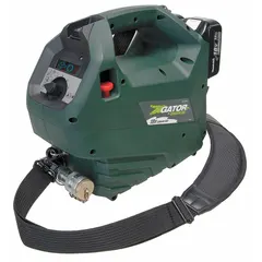 The GREENLEE EHP700L11 is a cordless electric hydraulic pump unit powered by 18V DC. It delivers a maximum operating pressure of 10,000 psi with a displacement of 18 L/sec at that pressure. This pump is used to power hydraulic tools such as crimpers, cutters, and presses in field applications requiring portability.