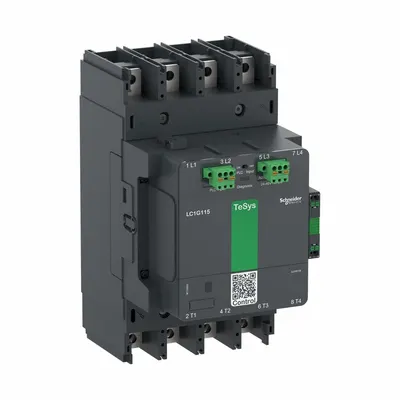 SCHNEIDER Contactor: 4 Poles, 4NO Contacts, 150 A - Non-Reversing IEC Contactors