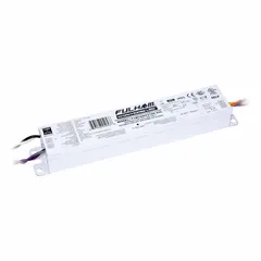 Handheld remote programmable LED driver with 60 W max power output. Operates on 120 to 277V AC input and delivers 10 to 57V DC output with adjustable current from 500 to 2100 mA. Features 0-10V dimming for use with compatible LED lighting fixtures in commercial and industrial settings.