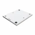 Square aluminum Ball Lock fixture plate measuring 14 in width by 14 in length by 0.75 in height, weighing 14 lb. Includes (2) Primary Liners and has a 20 mm specification. Used for quick and accurate locating and clamping of workpieces on CNC machines, tombstones, or subplates in machining operations.