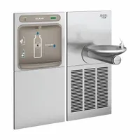 ELKAY Drinking Fountain with Bottle Filler: In-Wall, 8 gph @ 50°F, Stainless Steel, Gray (MPN LZWS-SFGRN8K)