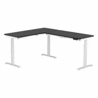 VERSADESK Standing Desk: Black, Wood, 60 in Overall Wd, 72 in Overall Dp, 45 1/2 in Max Desktop Ht (MPN VT1296072-03-01)