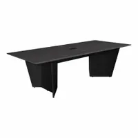 REGENCY Conference Table: Rectangle, Laminate/Melamine, Ash Gray, 96 in Overall Lg, 48 in Overall Wd (MPN ACT9648AGBK)