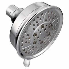 This fixed showerhead features a chrome finish and delivers a 1.75 gpm flow rate. It offers multiple spray patterns for a customizable shower experience. Suitable for wall-mount installation in residential or light commercial bathrooms.
