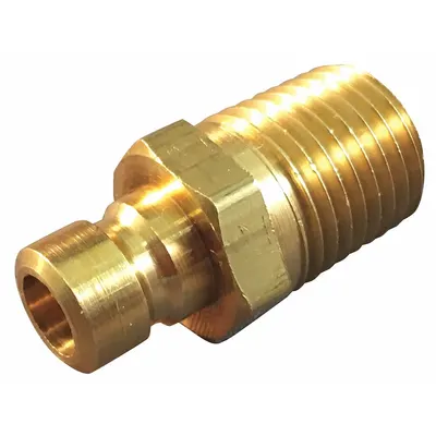 HANSEN Hydraulic Quick Connect Hose Coupling: 3/8 in Coupling Size, Brass - FLO-TEMP Series Hydraulic Quick-Connect Coupling Plugs