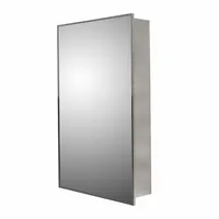KETCHAM Mirrored Medicine Cabinet: Rectangular, Glass, 30 in Overall Ht, 18 in Overall Wd, Wall (MPN 181SS-SM)