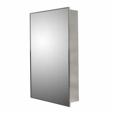 KETCHAM Mirrored Medicine Cabinet: Rectangular, Glass, 30 in Overall Ht, 18 in Overall Wd - Mirrored Medicine Cabinets
